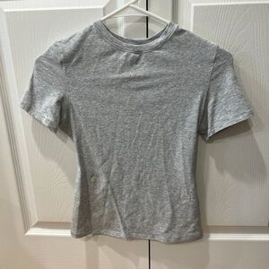 SKIMS Gray Short Sleeve Tee